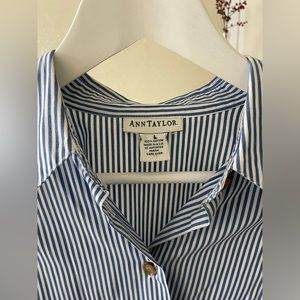Ann Taylor stripe button down shirt